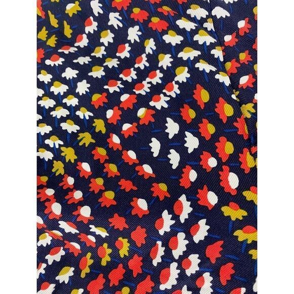 Cottagecore Maeve Floral Print Dress Blue Orange Yellow Puff Sleeve Twee Size 6 - Picture 11 of 11